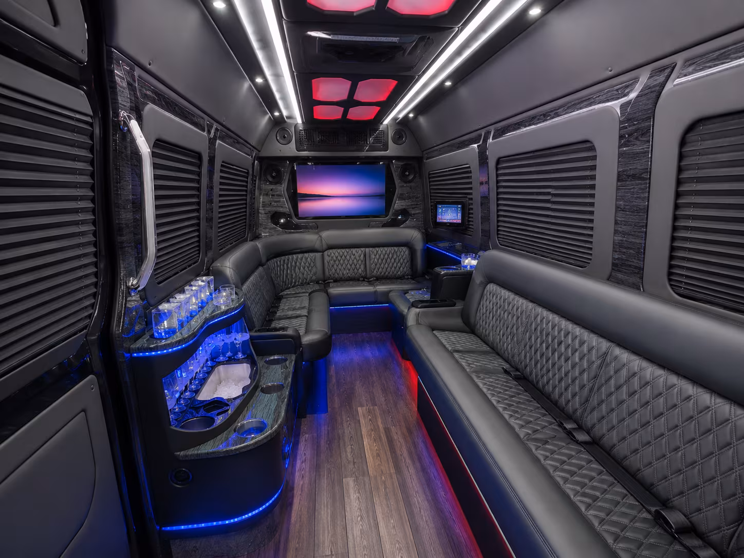 arvada party bus interior